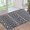 Acekool Washable Boho Area Rug, Low Pile, Non Slip, Foldable, Geometric Print for Entryway, Kitchen, Living Room, Blue Gray, Multi Sizes - 3 of 4