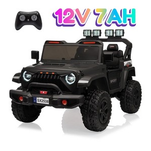 24V Powered Wheels 2-Seater Kids Ride-On Car with Remote Control, Ride On Off-road Car Toy with Adjustable Speeds, Musics, Easy Assembly - 1 of 4