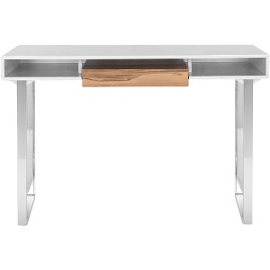 Metropolitan Computer Desk - White/Chrome - Safavieh - 1 of 4