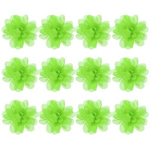 Unique Bargains Mesh Fabric Full Chiffon Flowers for DIY 12 Pcs - 1 of 4