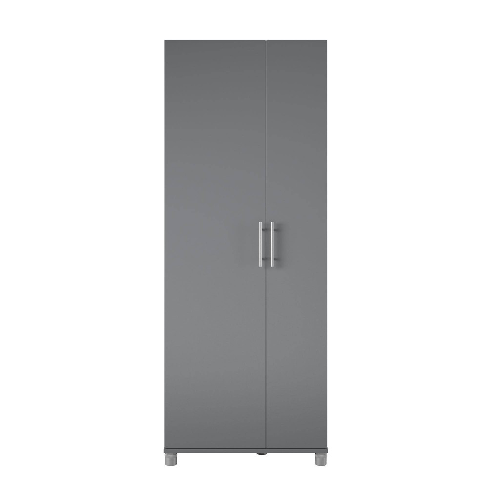 Photos - Other sanitary accessories Cabell Tall Asymmetrical Cabinet Graphite Gray - Room & Joy