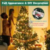 Yescom Christmas Tree Artificial with Lights, 7.5Ft Flocked Xmas Tree Foldable 1166 Branch Tips - 4 of 4