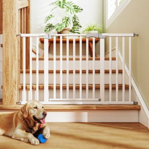 SUGIFT Pet Gate Baby Gate 31 Inch Tall Auto Close Dog Gate Safety Gate Pressure Mounted Walk Through Pet Safety Gate for Stairs Doorways - 1 of 4