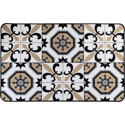 Evideco French Home Goods Carmen Printed Kitchen Floor Mats - Non-Slip, Easy Maintenance, Tile Design, Available in Two Sizes - image 1 of 4