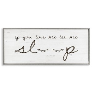Stupell Industries Let Me Sleep Phrase with Eyelashes Black Framed Giclee Art - 1 of 4