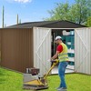 Large Metal Storage Sheds,8X 8 FT Outdoor Storage Shed, with Reinforced Sloping and Lock,Waterproof，for Backyard, Garden Patio Lawn - 2 of 4