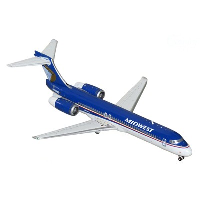 Boeing 717-200 Commercial Aircraft "Midwest Airlines" (N920ME) Blue and White 1/400 Diecast Model by GeminiJets