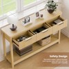 Gikpal 51"Fluted Console Table , Entryway Table, Sofa Table with 3 Drawers and Open Shelf, Modern Narrow Display Shelf for Hallway Living Room - 4 of 4