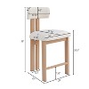 Christopher Knight Home Modern 26.5" Metal Upholstered Counter stools with Low Back (Set of 2) - 3 of 4