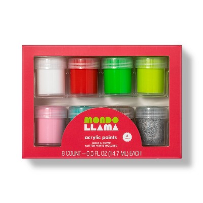 8pk 0.5fl oz Holiday Acrylic Paints - Mondo Llama™