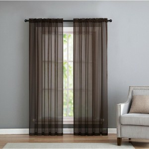 Kate Aurora Living Premium 2 Pack Sheer Voile Window Curtain Panels - 1 of 1