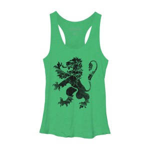 Women's Design By Humans Black Lion Rampant By Snazzygaz Racerback Tank Top - 1 of 3