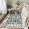 Vintage Floral Rug - Washable low-pile oriental carpet for living room, bedroom & office - 2 of 4
