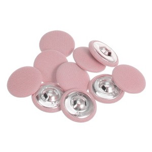 Unique Bargains Round Metal Sewing Cloth Covered Button 10 Pcs - 1 of 4