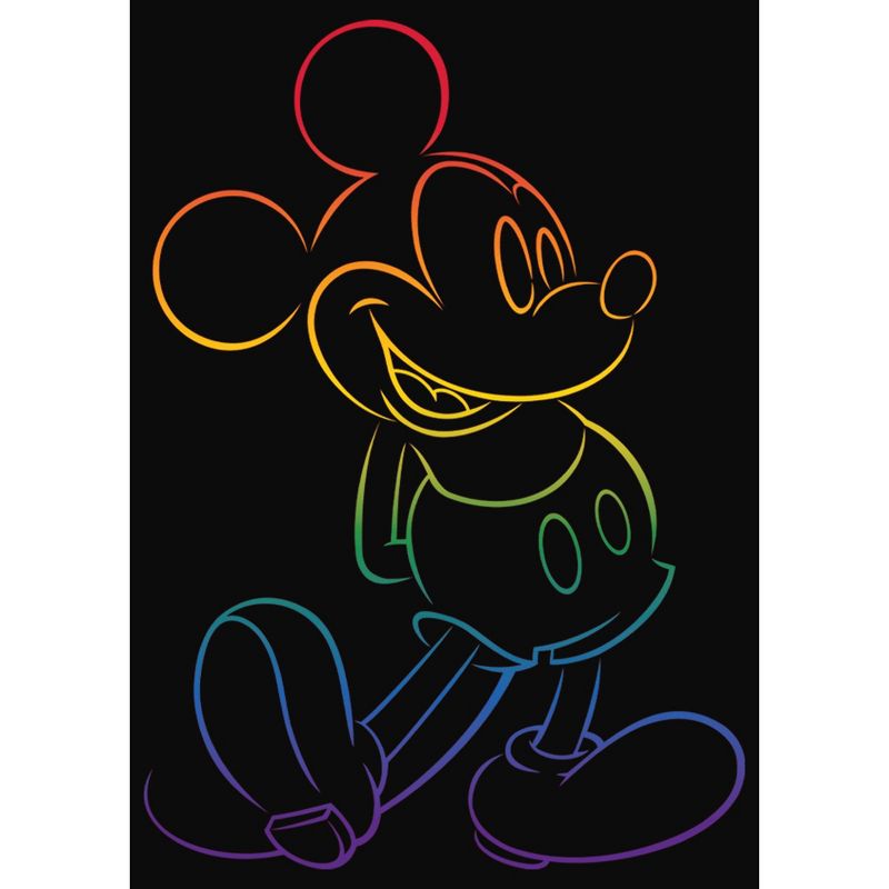Men's Mickey & Friends Rainbow Mickey Mouse Outline Tank Top, 2 of 6