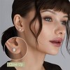 Gilded Lab-Grown Diamond Stud Earrings for Women | 925 Sterling Silver Studs and 14KT Gold 925 Plated Silver | Hypoallergenic Fine Jewelry - 3 of 4