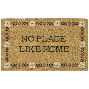 Balta Rugs 1'5"x2'5" Floral No Place Like Home Natural Papilio Coir Doormat - 1 of 4