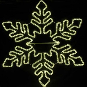 Novelty Lights Christmas LED Snowflake Sculpture, Warm White, Made With LED Rope Light - 1 of 1