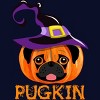 Junior's Design By Humans Pugkin Pumpin Halloween By trantanphat95 T-Shirt - 2 of 3