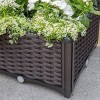 Barton 2-Piece Plastic Raised Garden Bed Planter Box with Self-Watering Drainage Holes for Flowers - 3 of 4