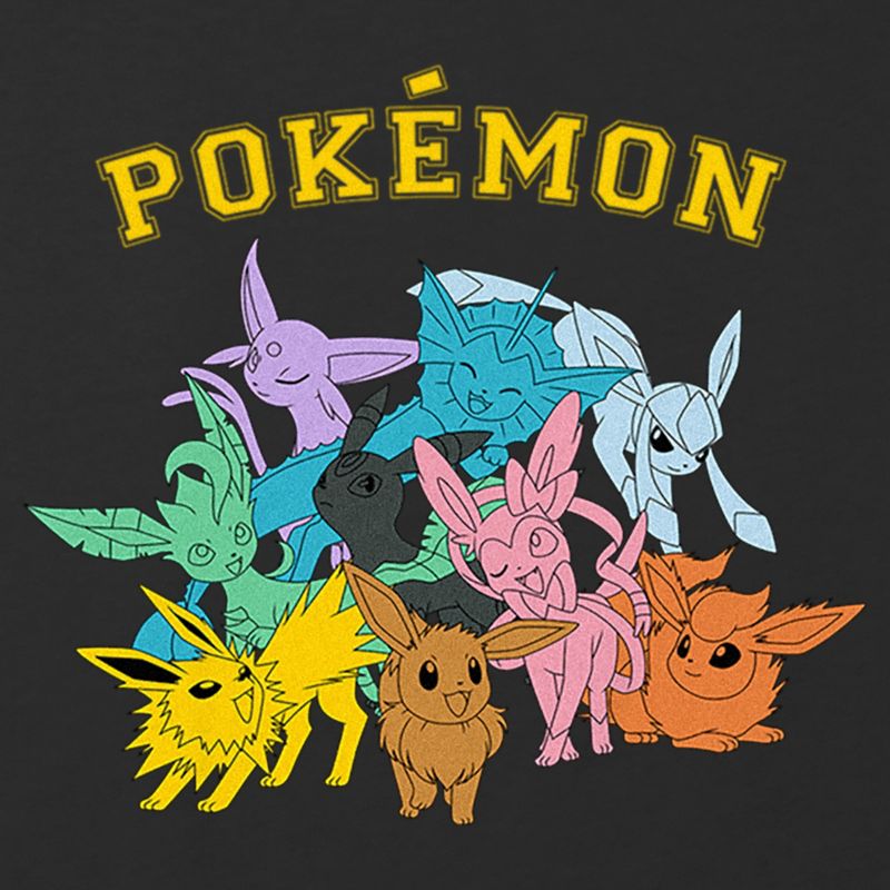 Girl's Pokemon Colorful Eeveelutions T-Shirt, 2 of 4