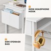 MAYEERTY 32in Adjustable Small Computer Desk, Metal Writing Study Table with Storage and Headphone Hook, Home Office - 4 of 4