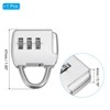 Unique Bargains Double Loop Luggage Security Steel Cable with 3-Digit Combination Lock - 2 of 4