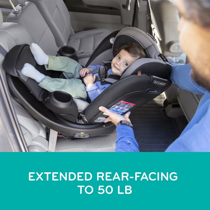 Evenflo Revolve 360 Extend All-in-One Rotational Convertible Car Seat with Quick Clean Cover, 6 of 33