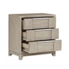 Light Gray Finish 3-Drawers Nightstand with Charging Port Modern Style Bedroom Furniture 1pc Bedside Table - 3 of 4