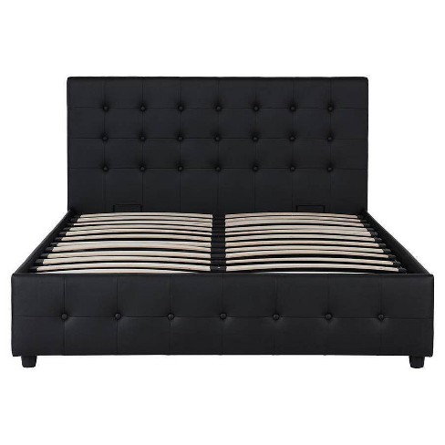 Full Selma Upholstered Bed With Storage, Black Upholstered Bed Frame With Storage