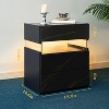 QingMoon Modern Nightstand with 3 Drawers, LED Bedside Tables, for Bedroom Living Room Bedside Furniture - 3 of 4