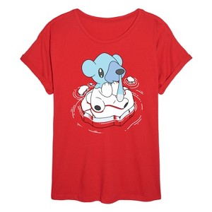 Women's - Pokémon - Cubchoo Ice Type Oversized Graphic T-Shirt - 1 of 4