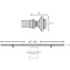 Linen Avenue Glass Square Single and Double Window Curtain Rod Set - 2 of 4