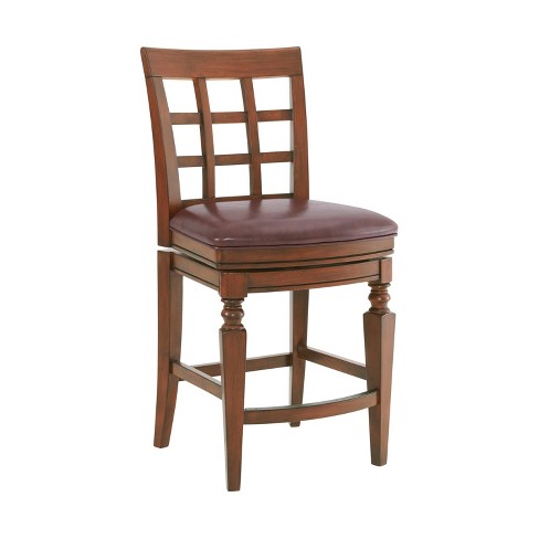 Napa Counter Height Barstool with Back Mahogany Alaterre Furniture