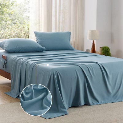 Cozy Comfort by Bedsure | 4 Pcs Sheet Sets Solid 75GSM Queen Size Beige