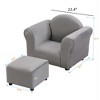 FONTOI Kids Recliner Sofas, Kids Upholstered Couch with Ottoman, Toddlers Recliner with Armrests for Children Toddlers, Gray, 22.4"*17.7"*16.1" - 2 of 4