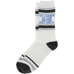 Pavilion Gift Company - In Charge - M/L Unisex Crew Sock - Socks - 1 of 4