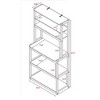 JUJABU 39.37" 5-Tier Bakers Rack for Kitchen with Storage, Coffee Bar, Kitchen Shelves, Microwave Stand - 2 of 4