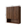 GDFStudio Maxeys 26" Wall-Mounted Bathroom Cabinet with Soft-Close Doors, Shelf and Open Compartment - 3 of 4