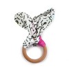 Kanga Care Baby Muslin Crinkle Bunny Ear Wood Teething Ring - 3 of 4