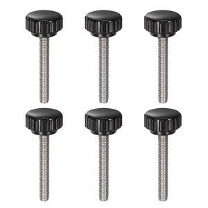 Unique Bargains Plastic Threaded Bolt Knurled Clamping Knob Thumb Screws 6 Pcs - 1 of 4