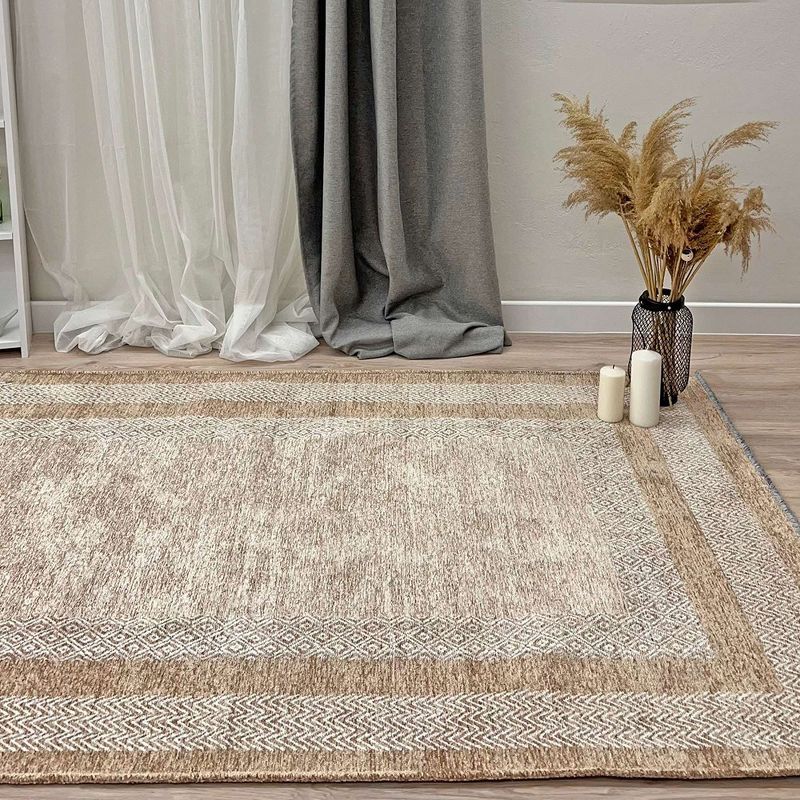 Alfa Rich Washable Area Rugs for Living Room Bedroom Kitchen Dining Decor Cotton Pet Friendly Rug, 1 of 11