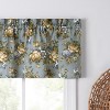Ellis Bella Rose Stylish Medium Scale Printed Floral Pattern 1.5" Rod Pocket Tailored Valance 58"x15" Wedge - 3 of 4