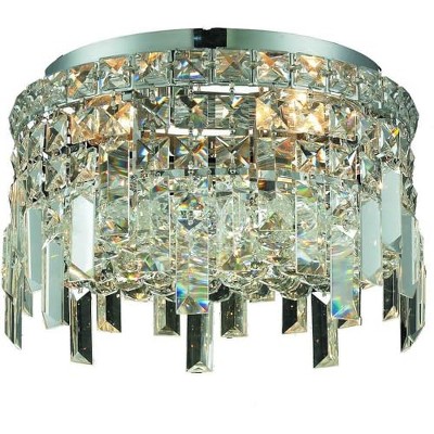 Elegant Lighting Maxime 4 light Chrome Flush Mount Clear Royal Cut Crystal