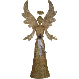 Northlight Lighted Golden Angel Christmas Decoration - 68" - Clear Lights - 1 of 4