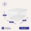 Homz Plastic Multipurpose Stackable Storage Container Bins with Secure Latching Lid for Home and Office Organization - 4 of 4