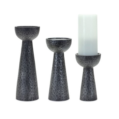 Melrose Hammered Candle Holder (Set of 2)