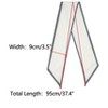 INSPIRE CHIC Women's Houndstooth Skinny Long Satin Silky Ribbon Neck Scarves 1Pc - 3 of 4