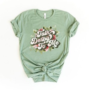 Simply Sage Market Women's Talk Derby To Me Short Sleeve Graphic Tee - 1 of 3