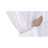 Evideco French Home Goods Magnetic Wooden Leaf Curtain Tiebacks - 2 of 4